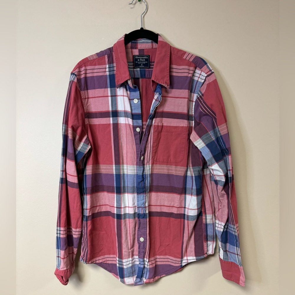 Abercrombie and Fitch Men’s Flannel Red